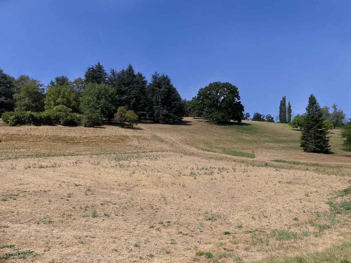 Parc à Chambéry pendant la sécheresse 2022