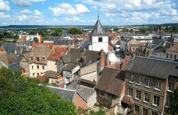 La ville de Gaillon vue du château